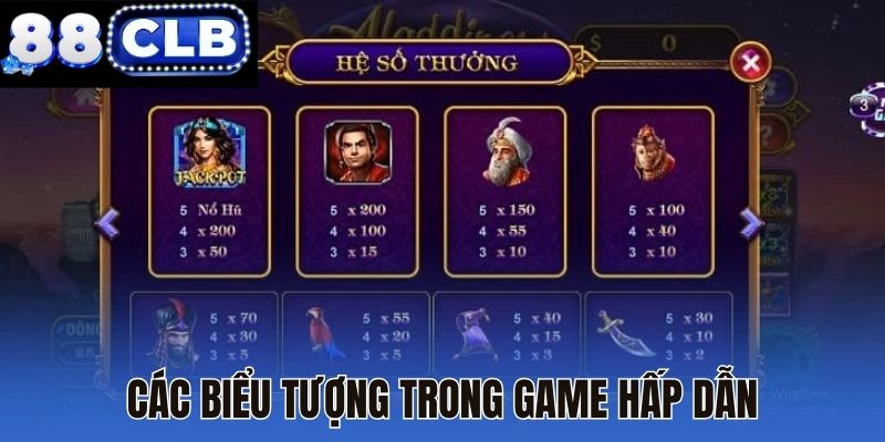 Các biểu tượng trong game hấp dẫn