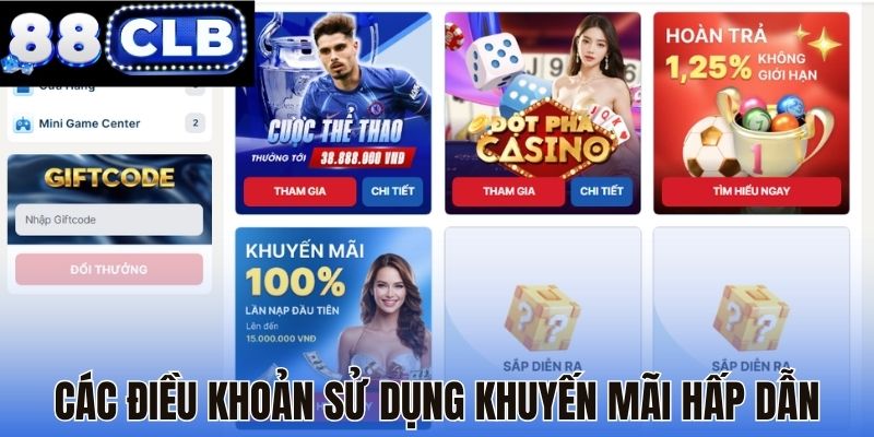 Các điều khoản sử dụng khuyến mãi hấp dẫn