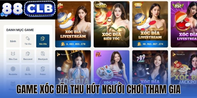 Game Xóc Đĩa thu hút người chơi tham gia