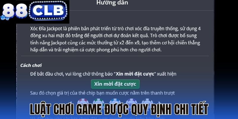 Luật chơi game được quy định chi tiết