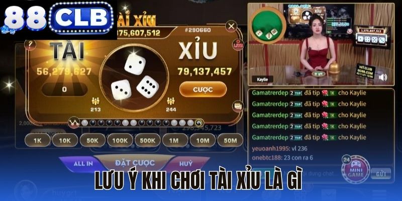 Lưu ý khi chơi Tài Xỉu là gì